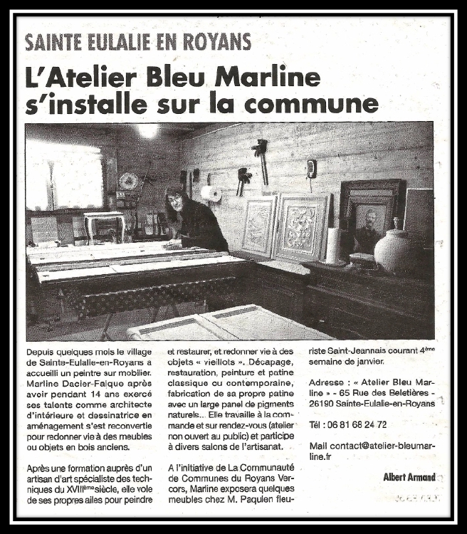 Marline DACIER-FALQUE - Atelier BleuMarline 2019