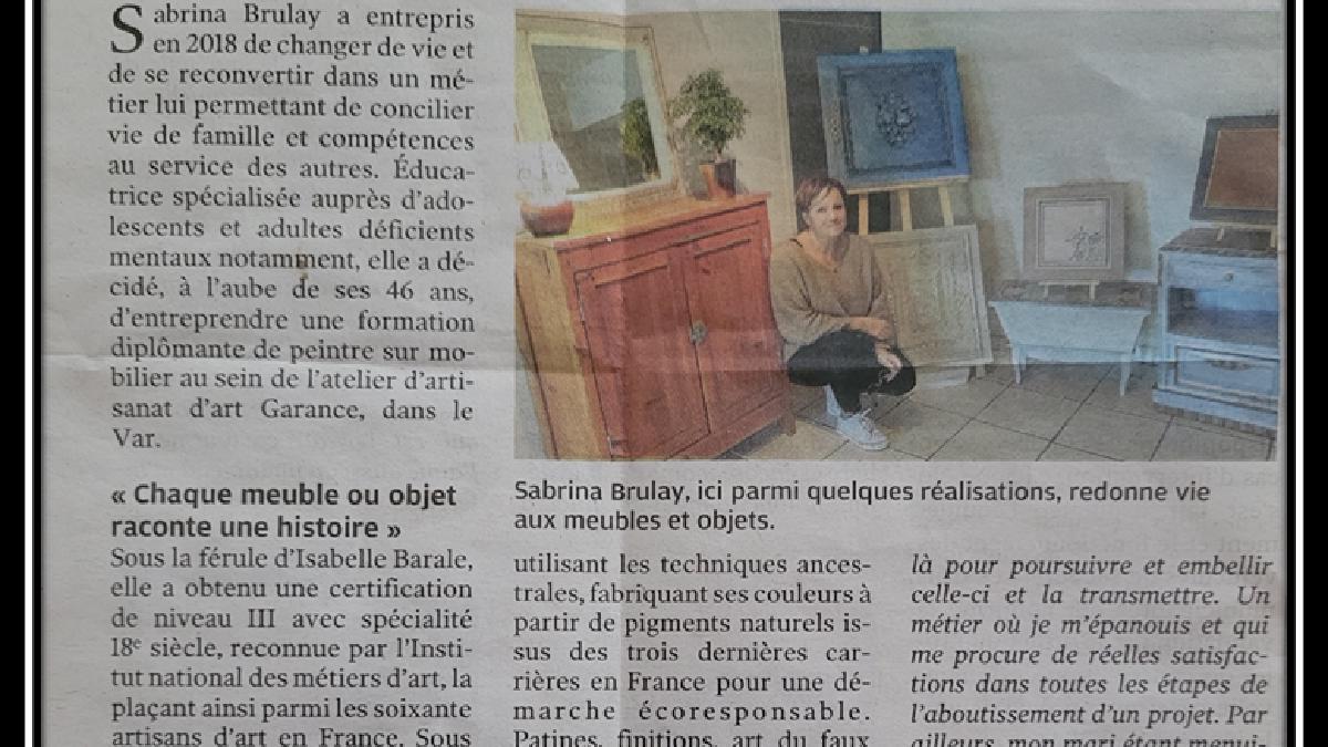 Sabrina BRULAY - Nina B Art du mobilier 2021